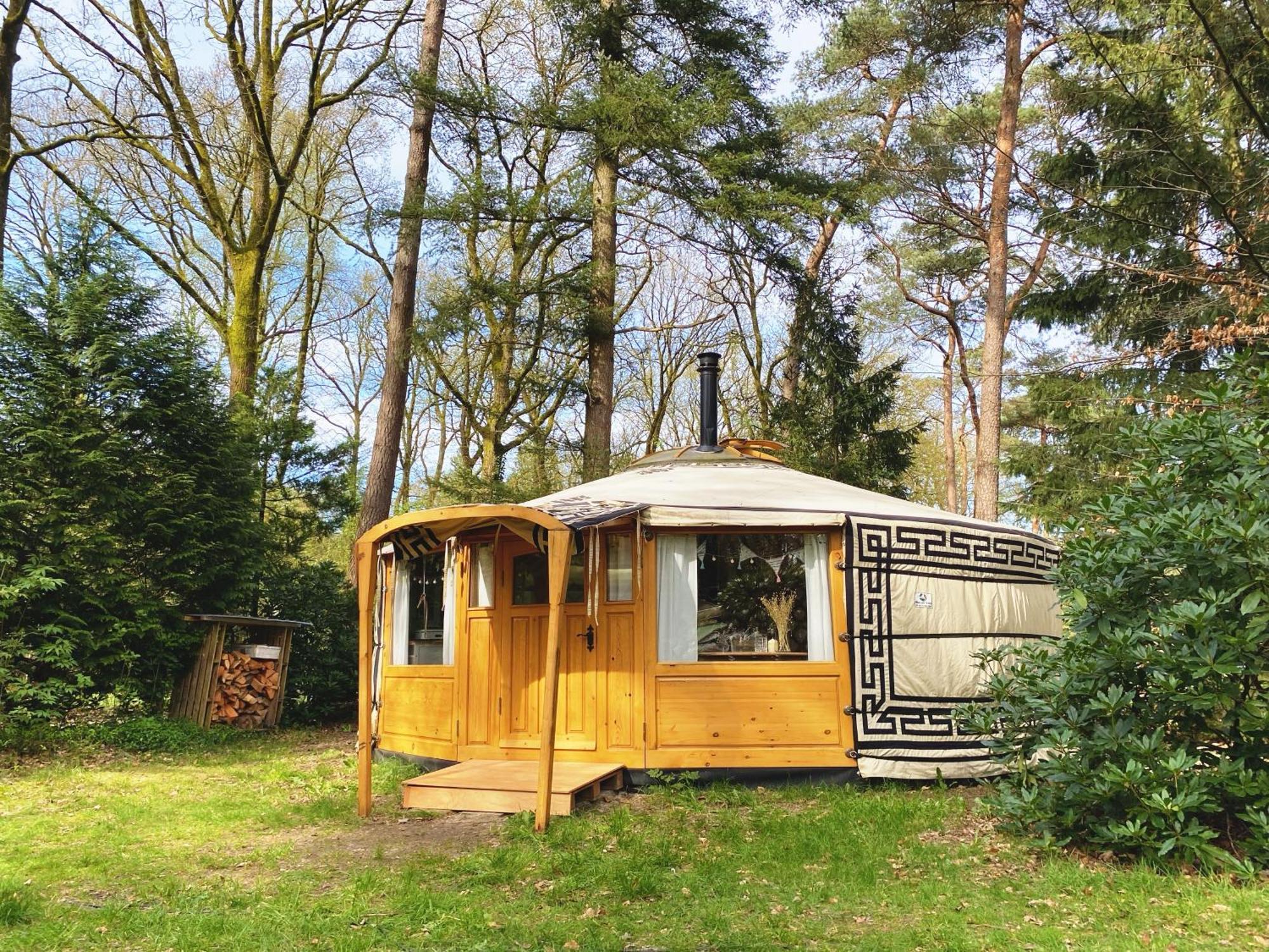 Ons Yurt Huisje In Het Bos Hollandsche Rading Esterno foto