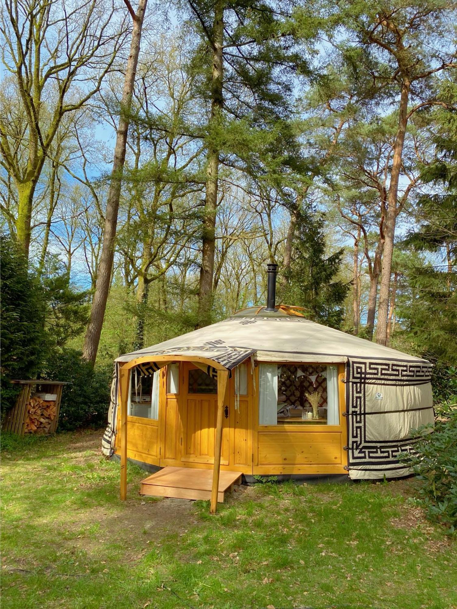 Ons Yurt Huisje In Het Bos Hollandsche Rading Esterno foto